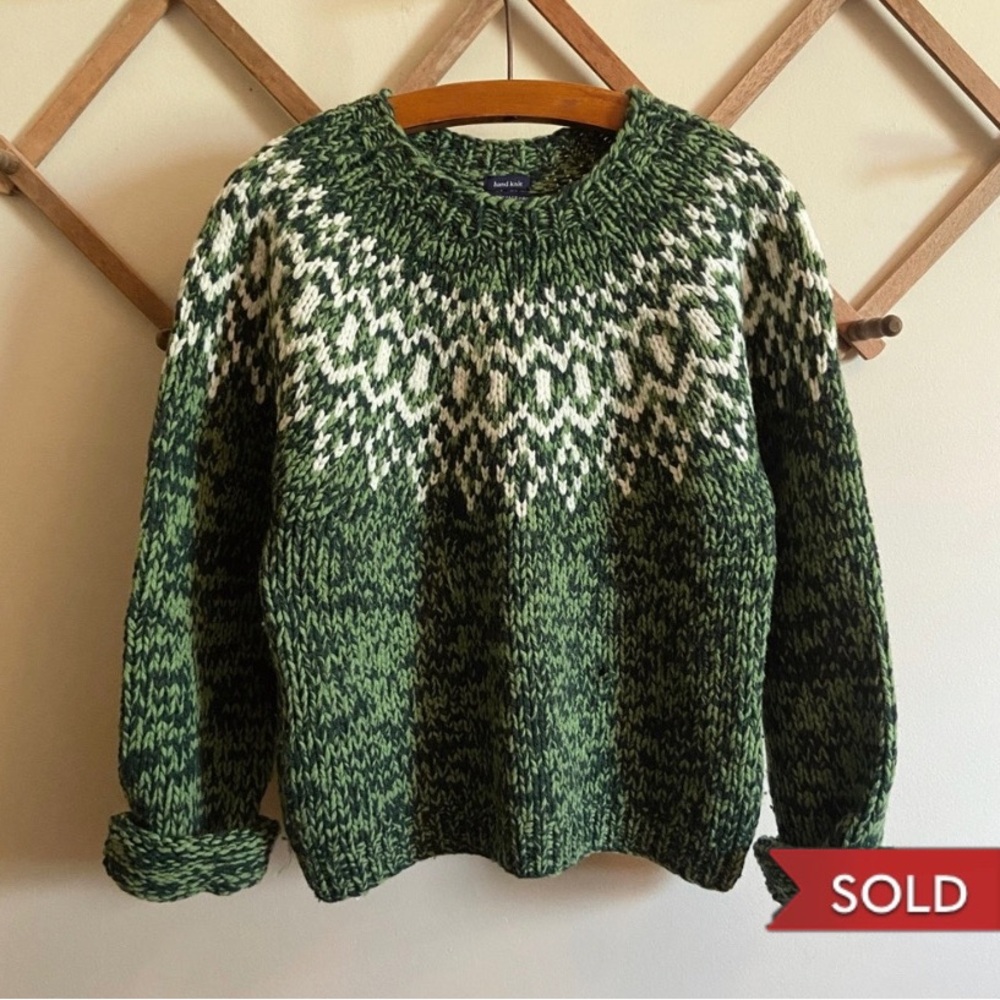 ✨SOLD✨Vintage 90’s American Eagle Hand Knitted Sweater - Picture 1 of 7